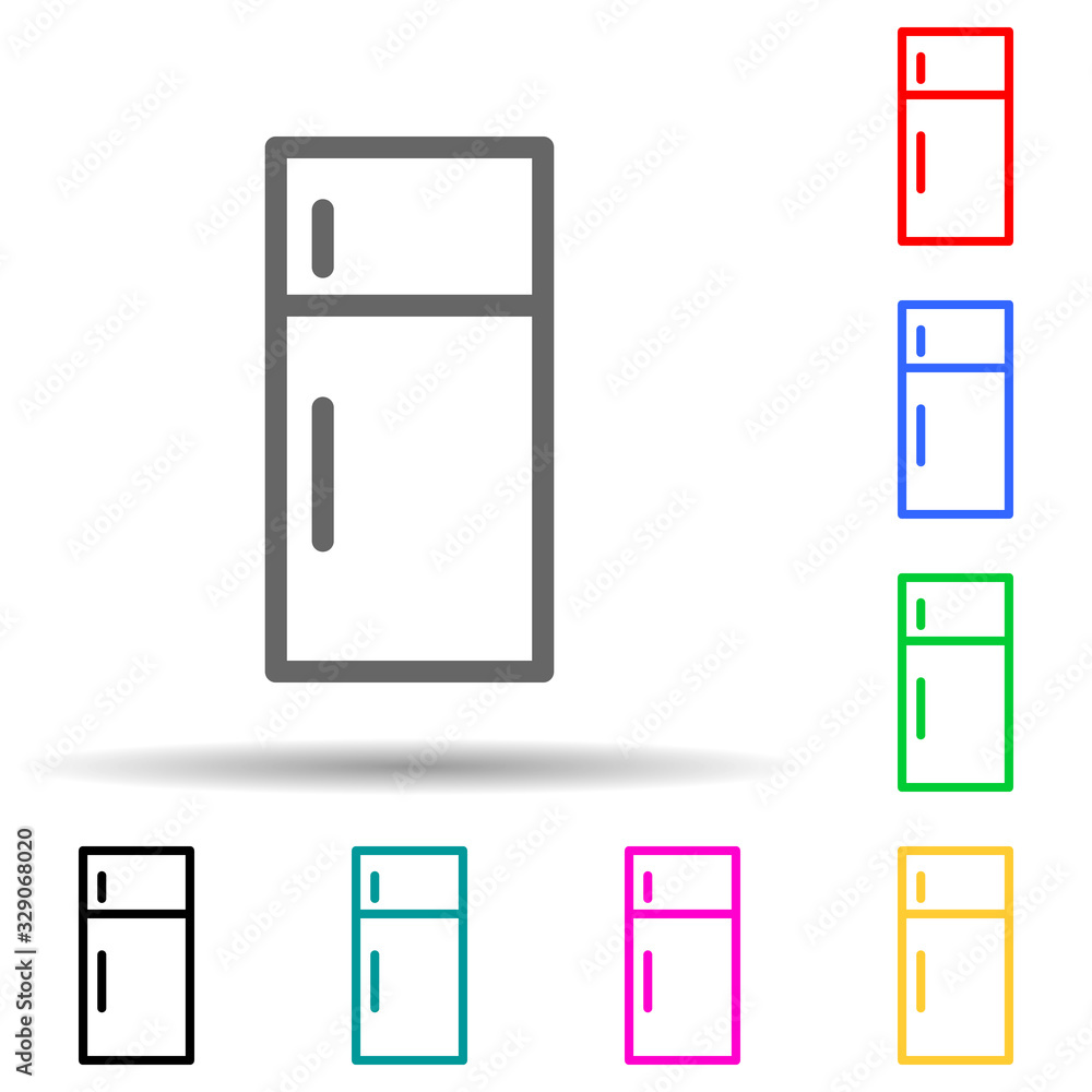 Poster fridge multi color style icon. simple thin line, outline vector of web icons for ui and ux, website 