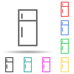 fridge multi color style icon. Simple thin line, outline vector of web icons for ui and ux, website or mobile application