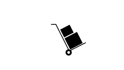 Luggage Trolley icon. Airport Luggage Cart