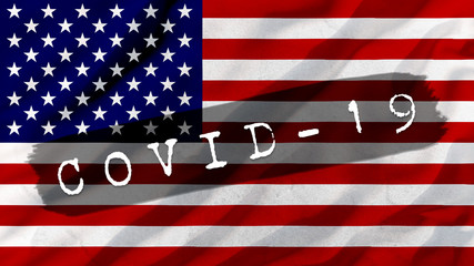 USA - Covid-19 Coronavirus Waving Flag