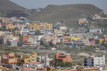 Photo Picture Image of colonial modern buildings in La Camella Los Cristianos Tenerife Canary...