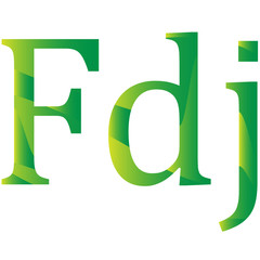 djiboutian Franc currency symbol icon of Djibouti vector illustration on a white background