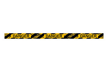 Danger construction or police stop line. Yellow Warning Tape. Vector illustration.