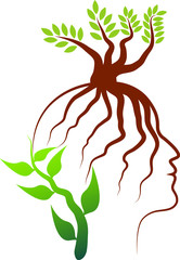 head root with tree logo