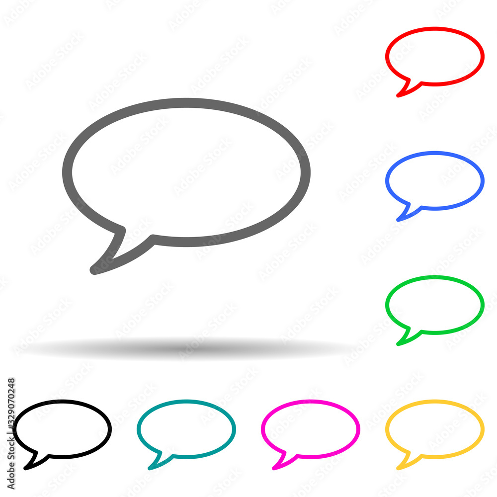 Poster communication bubble multi color style icon. simple thin line, outline vector of web icons for ui an