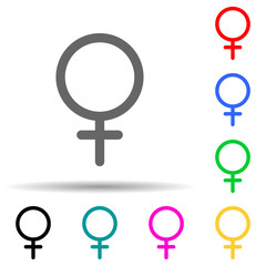 female sign multi color style icon. Simple thin line, outline vector of web icons for ui and ux, website or mobile application