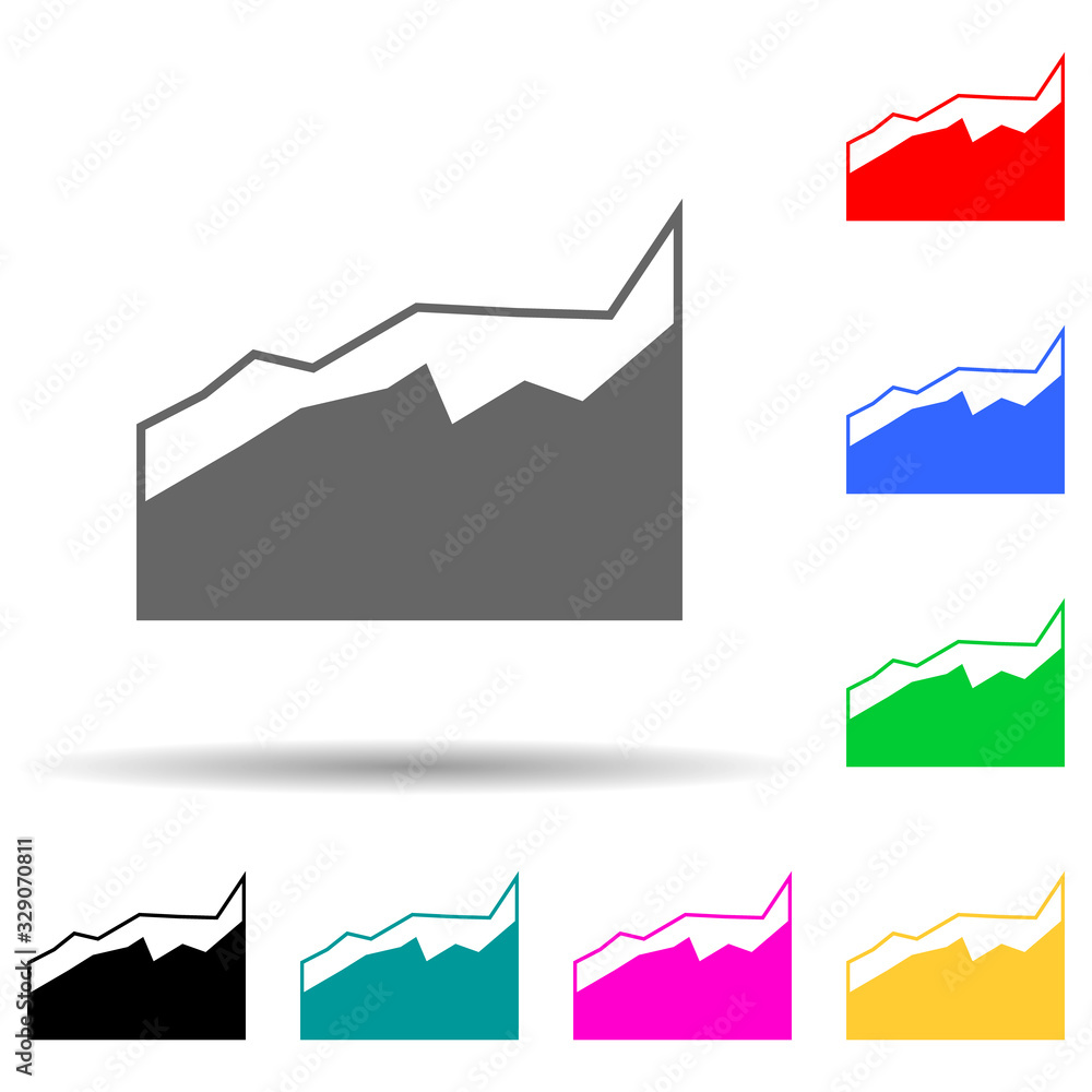 Poster a comparative diagram multi color style icon. simple thin line, outline vector of web icons for ui a