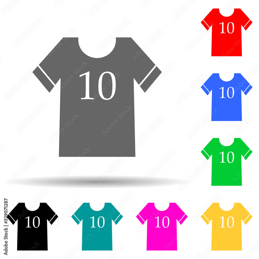 Poster sports wear multi color style icon. simple thin line, outline vector of web icons for ui and ux, web