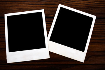 a Photo album nostalgia photography on a wooden background