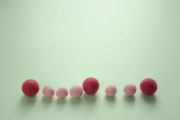 Easter card with woolen beads