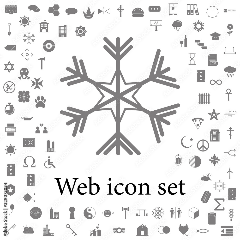 Aufkleber snowflake icon. web icons universal set for web and mobile