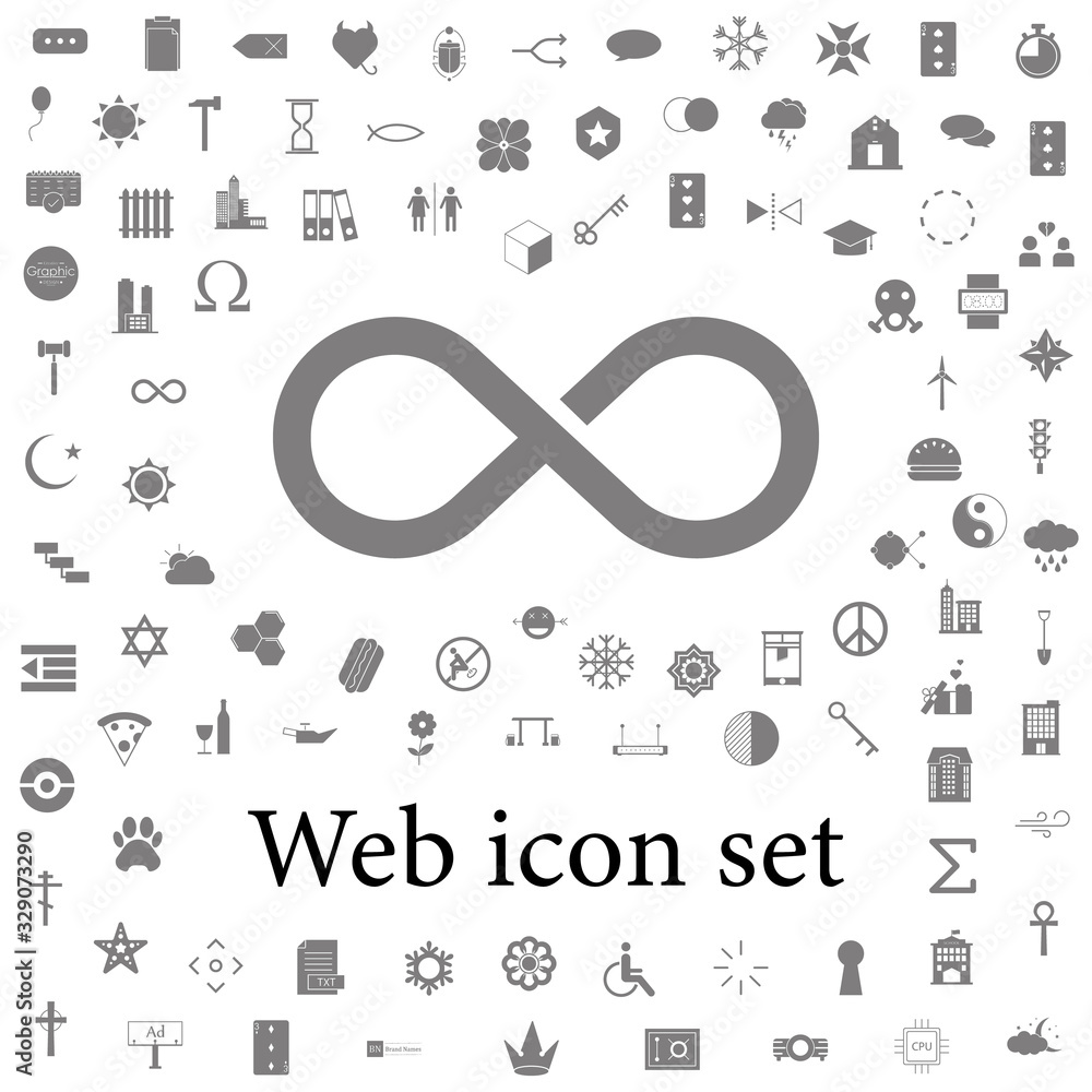 Aufkleber infinity icon. web icons universal set for web and mobile
