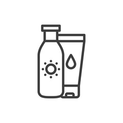 Hair Conditioner Vector Line Icon  style illustration.
