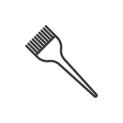 Tinting Brush Vector Line Icon  style illustration.