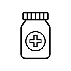 Medicine bottle icon vector sign and symbols