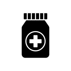 Obraz premium Medicine bottle icon vector sign and symbols