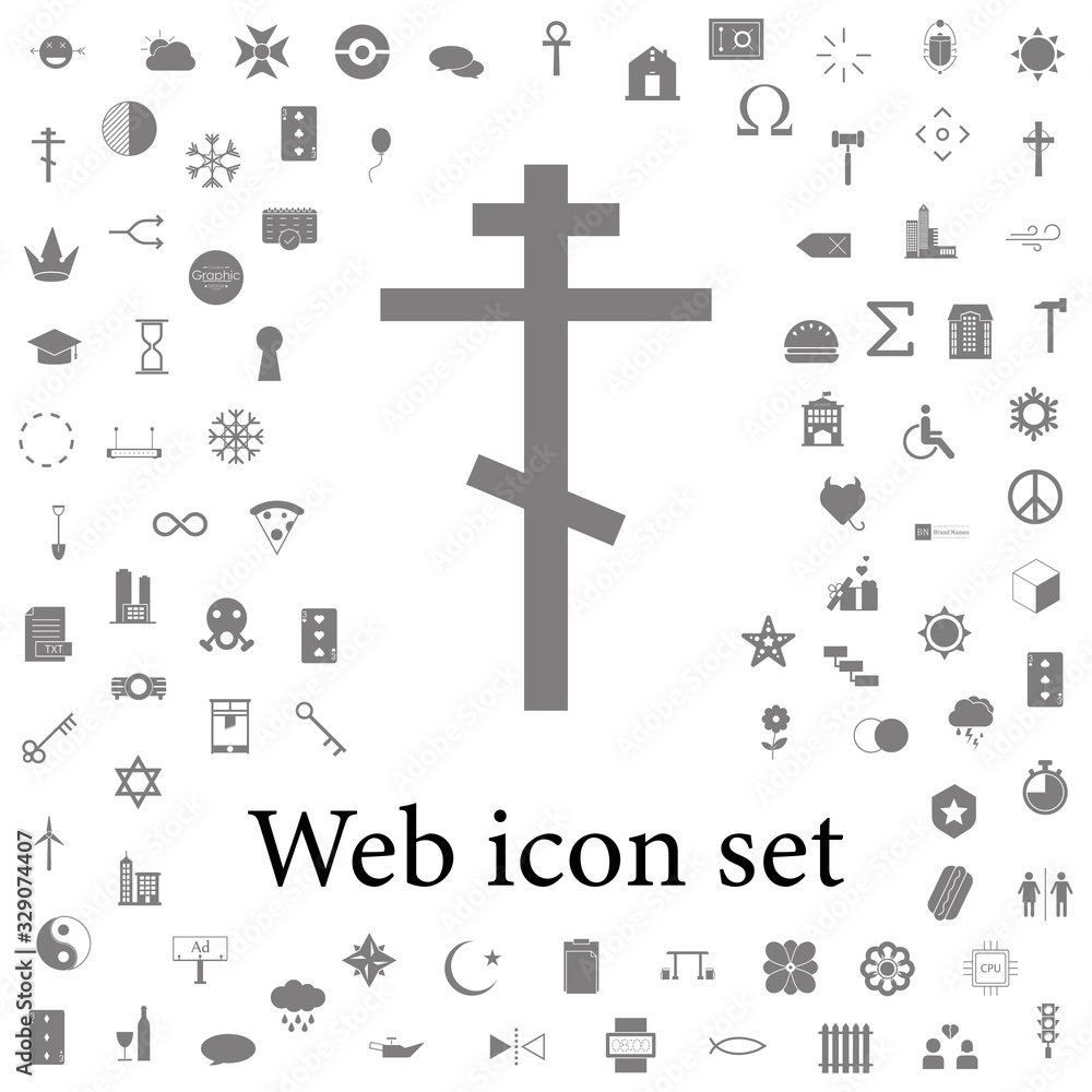 Poster religious cross icon. web icons universal set for web and mobile