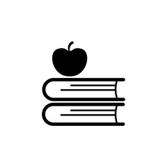 Book, apple icon. Simple vector knowledge icons for ui and ux, website or mobile application