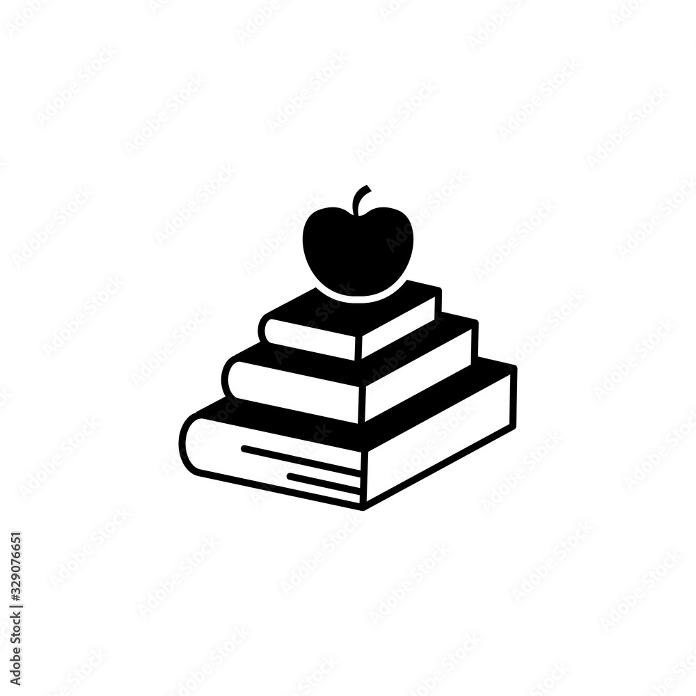 Poster books, apple icon. simple vector knowledge icons for ui and ux, website or mobile application