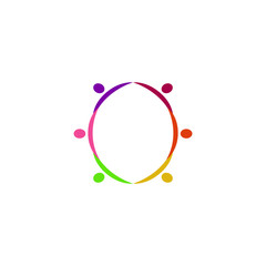 PEOPLE SIGN, SYMBOL ON WHITE