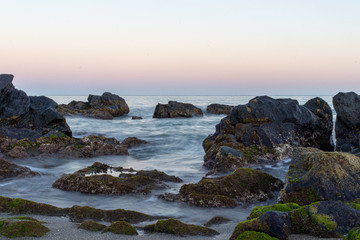 Fototapeta na wymiar Beautiful seascape with rocks and waves