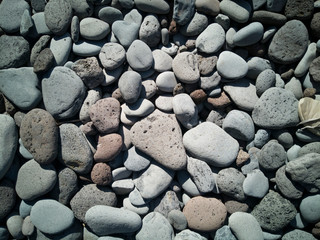 Stone pebbles texture or stone background with natural stones