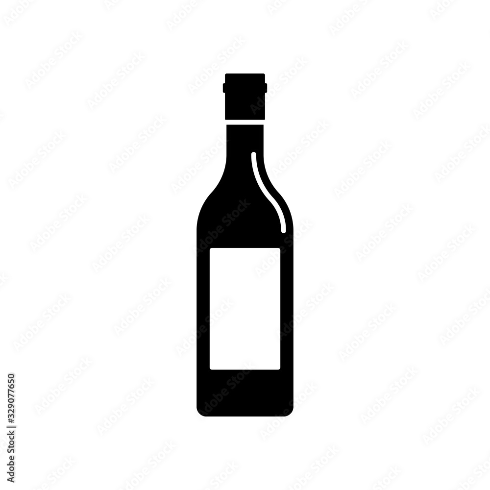 Poster wine, bottle icon. simple vector liquid container icons for ui and ux, website or mobile application