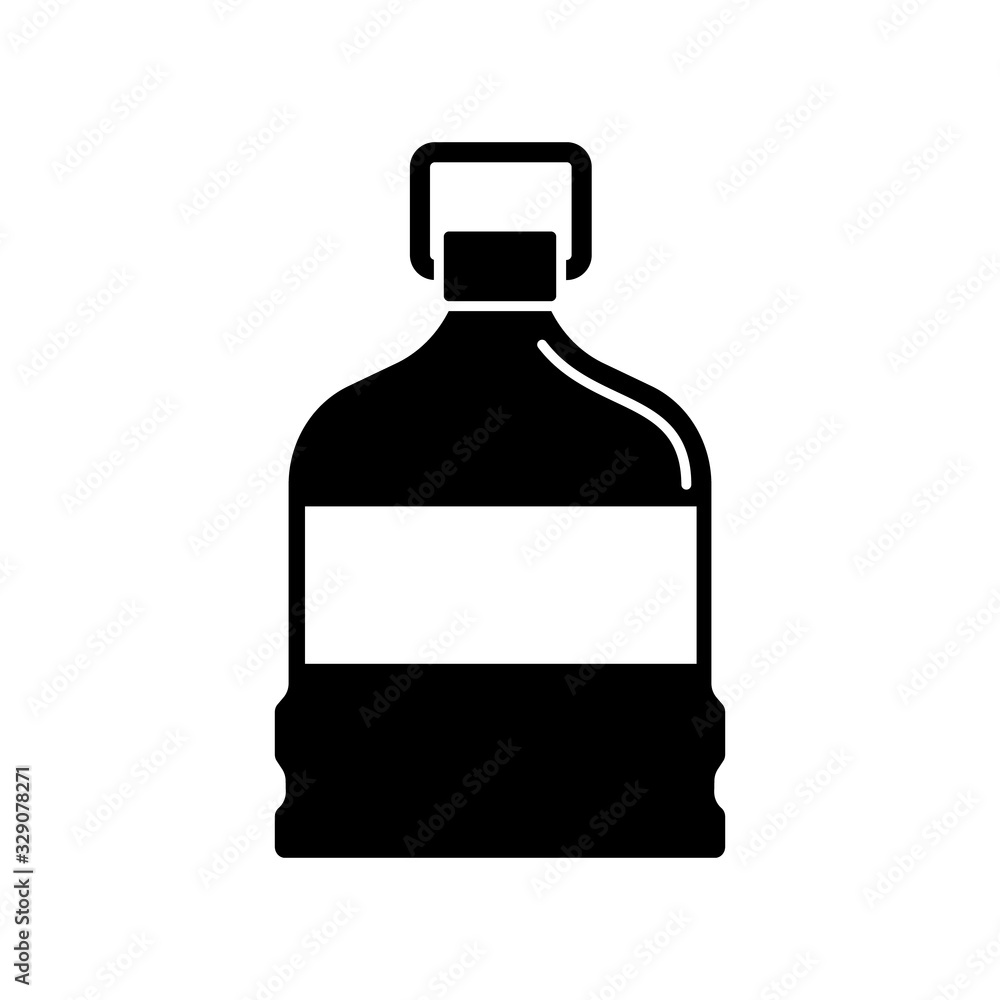 Poster bottle, glass icon. simple vector liquid container icons for ui and ux, website or mobile applicatio