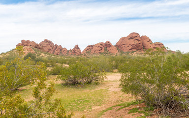 Sandstone rock formation in Papago Park