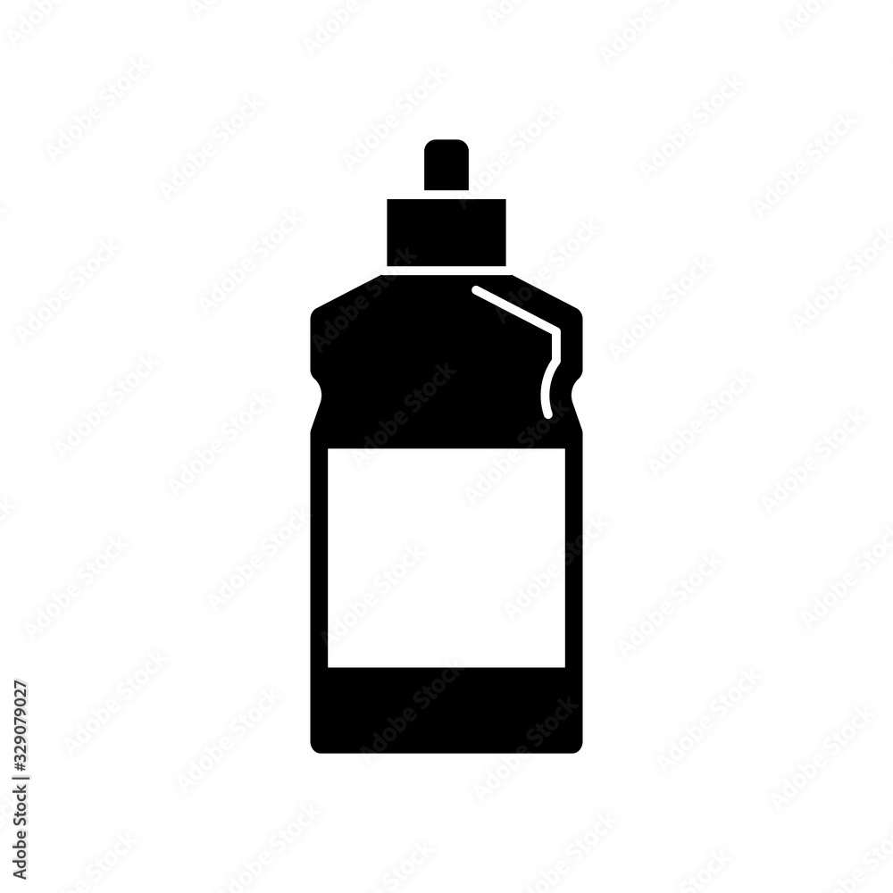 Poster detergents, bottle icon. simple vector liquid container icons for ui and ux, website or mobile appli