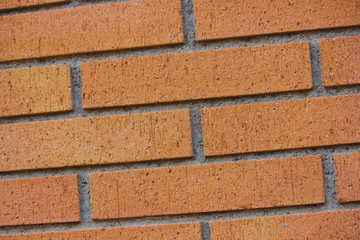 wall of orange bricks