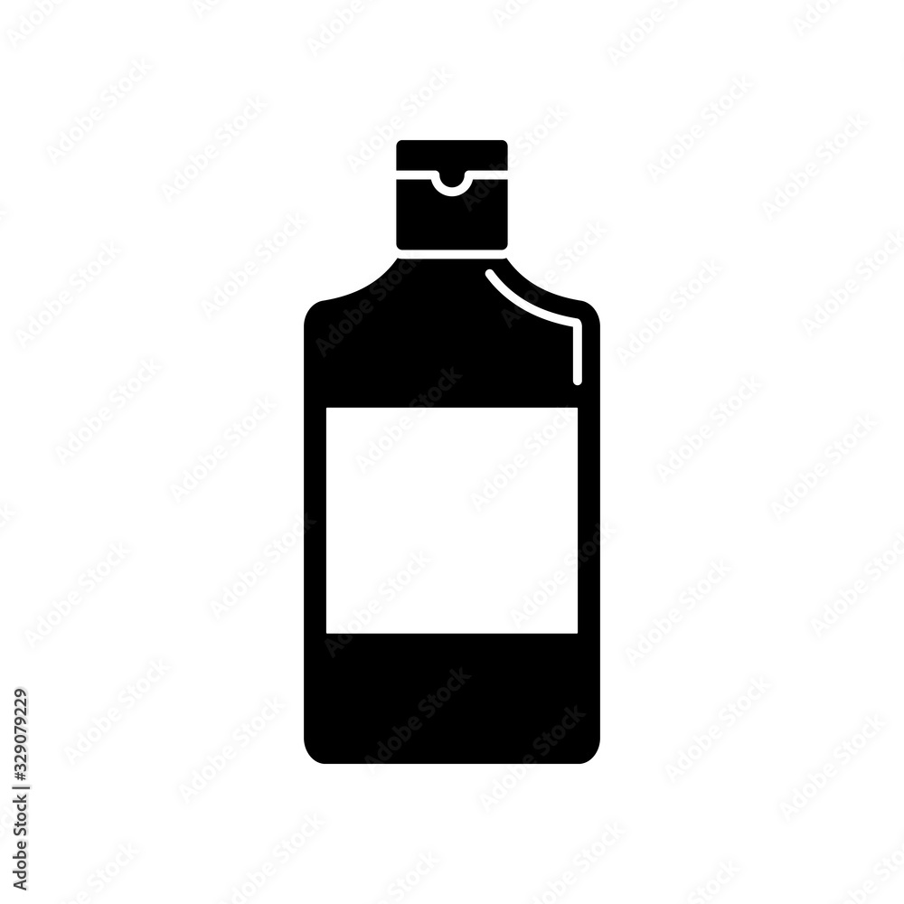 Poster detergents, bottle icon. simple vector liquid container icons for ui and ux, website or mobile appli