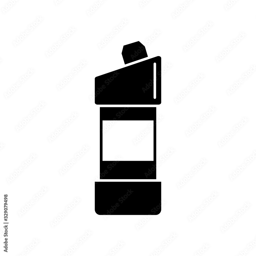 Poster detergents, bottle icon. simple vector liquid container icons for ui and ux, website or mobile appli