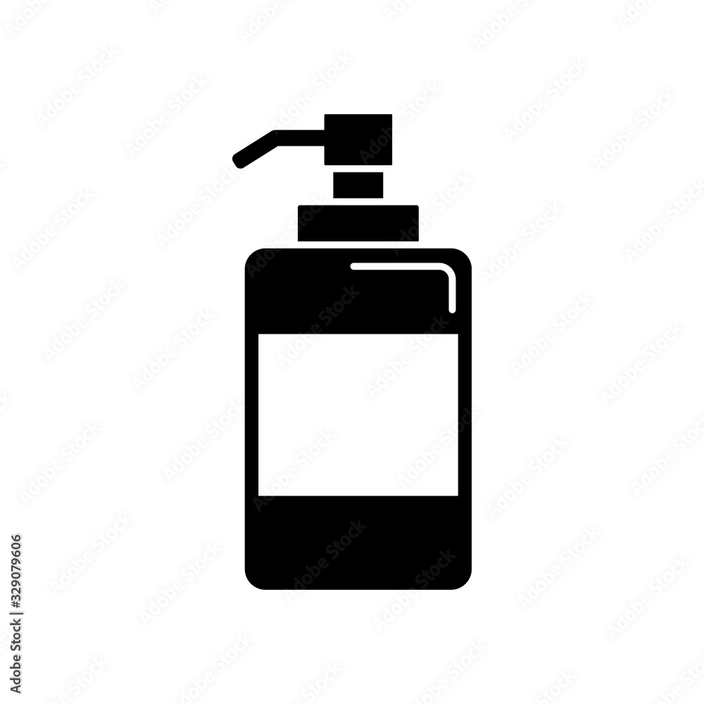 Poster detergents, bottle icon. simple vector liquid container icons for ui and ux, website or mobile appli