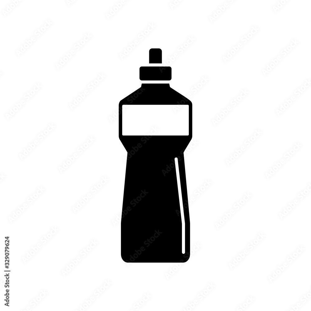 Poster detergents, bottle icon. simple vector liquid container icons for ui and ux, website or mobile appli