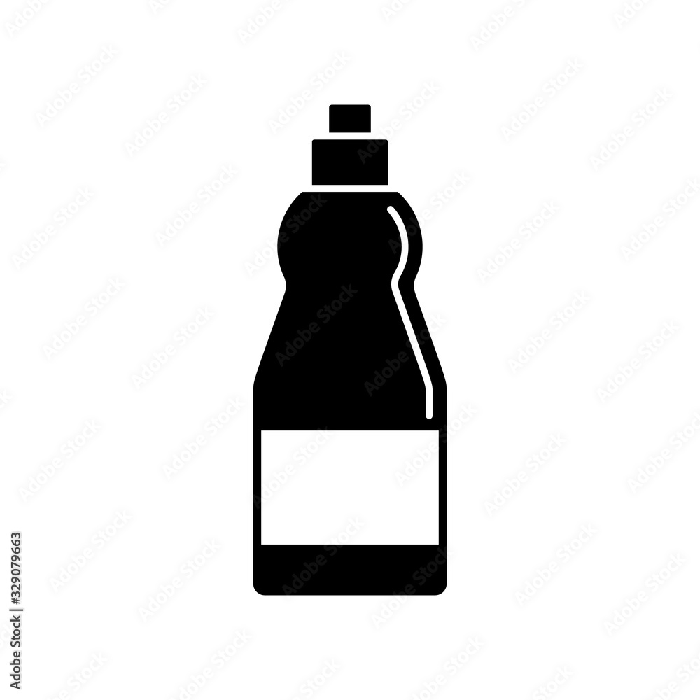 Poster detergents, bottle icon. simple vector liquid container icons for ui and ux, website or mobile appli