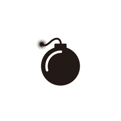 Simple bomb flat icon design vector