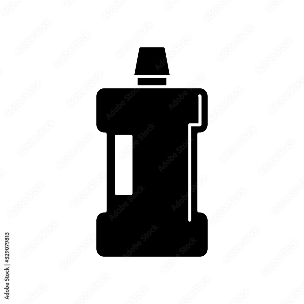 Poster detergents, bottle icon. simple vector liquid container icons for ui and ux, website or mobile appli