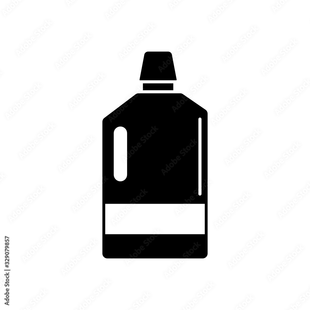 Poster detergents, bottle icon. simple vector liquid container icons for ui and ux, website or mobile appli