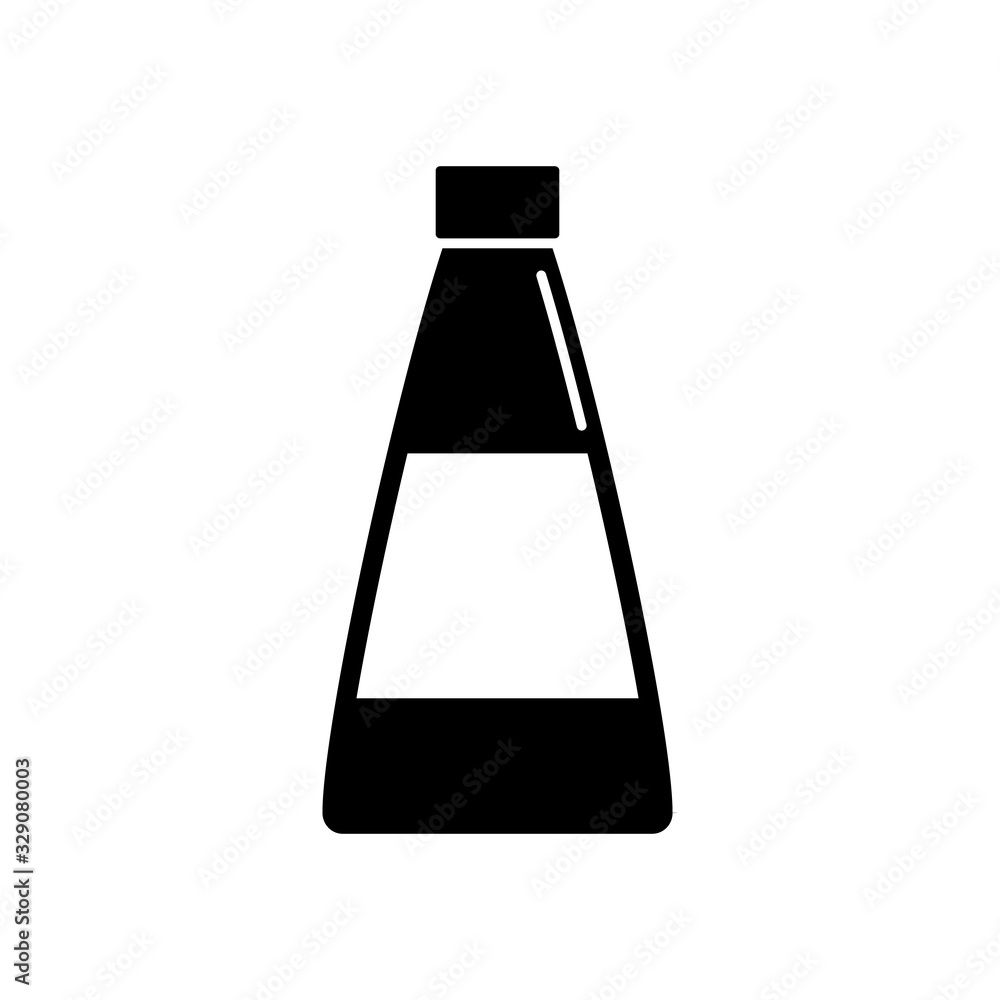 Poster shampoo, bottle icon. simple vector liquid container icons for ui and ux, website or mobile applicat