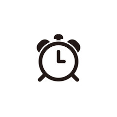 Simple clock flat icon design vector