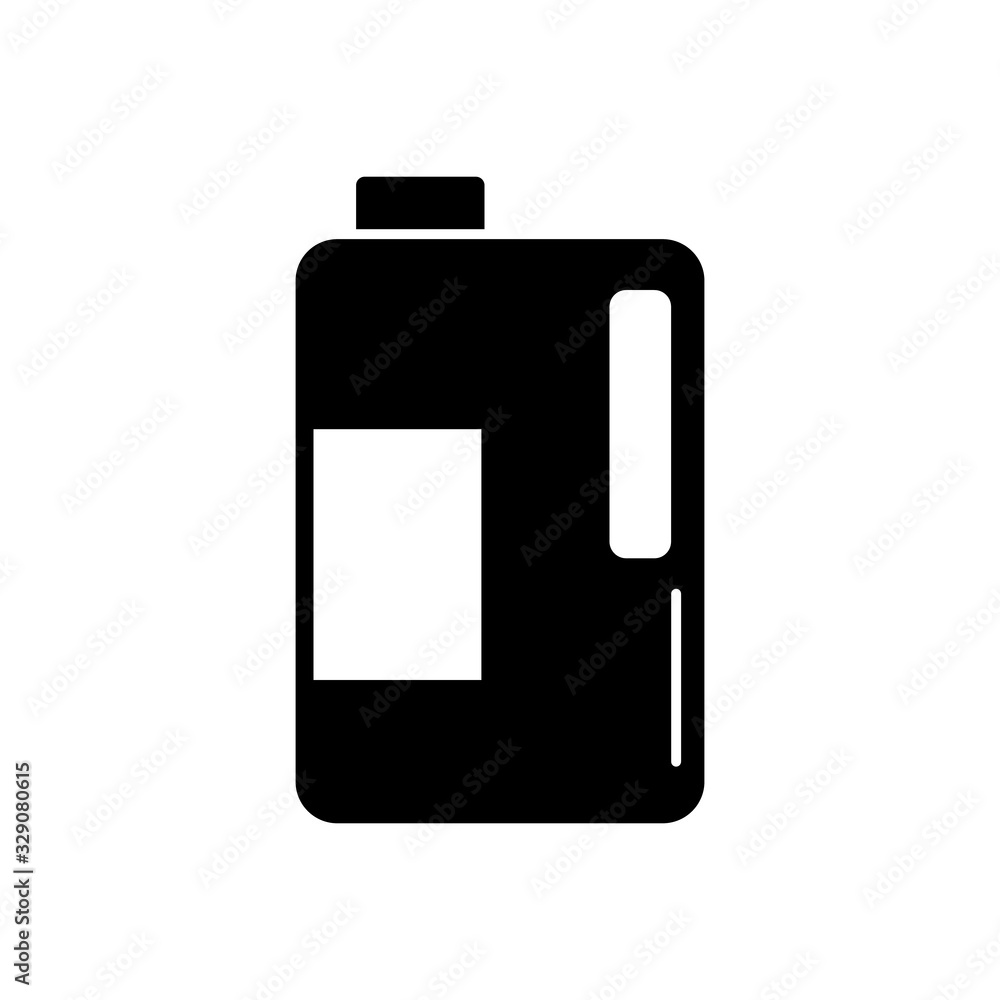 Poster plastic, bottle icon. simple vector liquid container icons for ui and ux, website or mobile applicat
