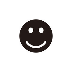 Simple smile flat icon design vector