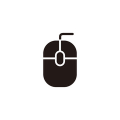 Simple mouse flat icon design vector