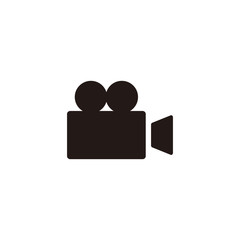 Simple cinema flat icon design vector