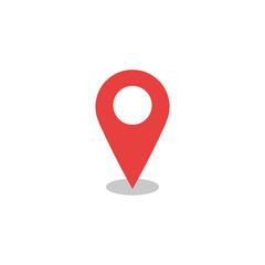 Simple pin location flat icon design vector