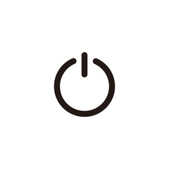 Simple power button flat icon design vector