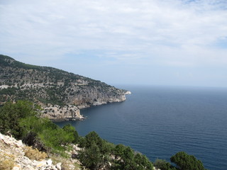monastery of the Archangel Michael on the island of Thassos. Greece,