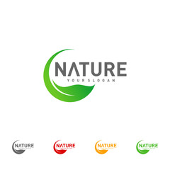 Leaf logo design vector template, Nature logo design concept, illustration, Icon symbol