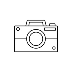Camera front device icon. Simple line, outline vector elements of shooting equipment for ui and ux, website or mobile application